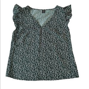 SHEIN Green Floral Blouse